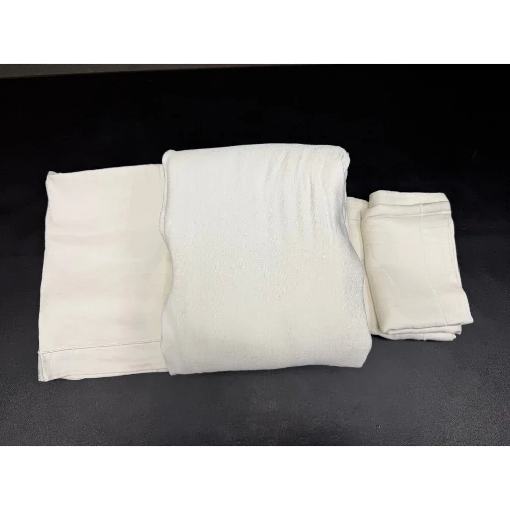 Hotel Collection White Linen/Modal Blend 3-Pc. Full/Queen Duvet Set